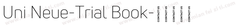 Uni Neue-Trial Book字体转换
